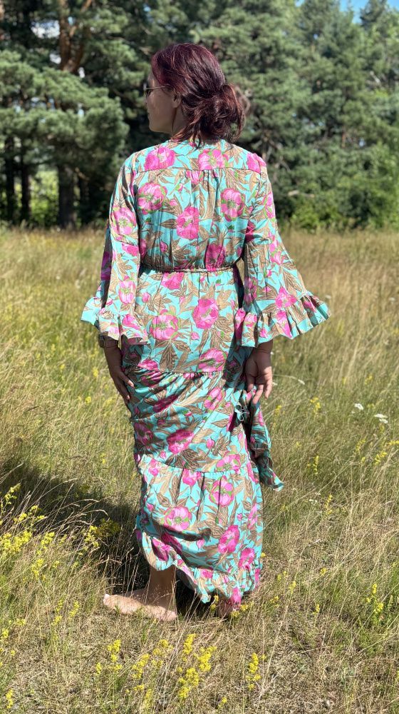 Kjole Flower 70% silke