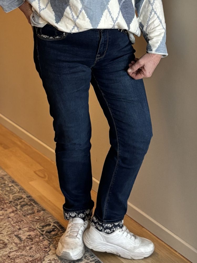 Maison Onado jeans m/sommerfugl