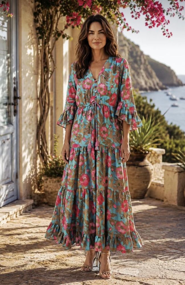Kjole Flower 70% silke