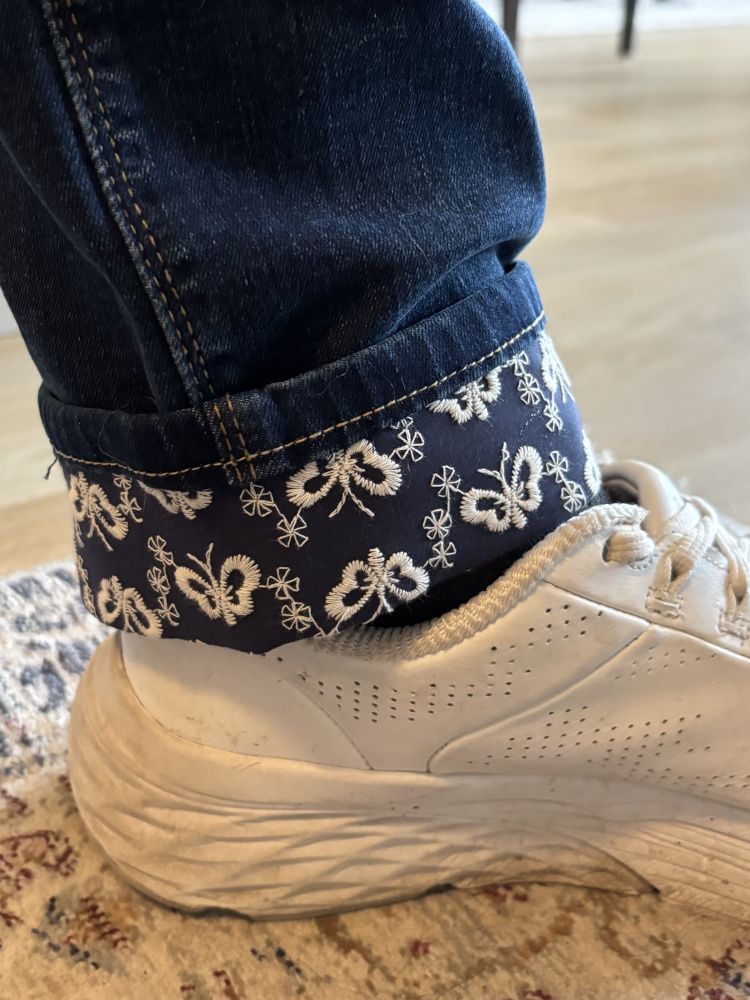 Maison Onado jeans m/sommerfugl