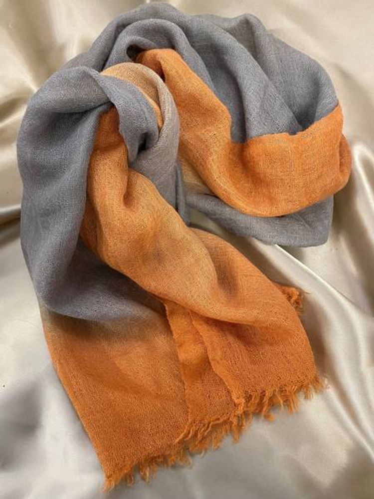 Skjerf grå/orange