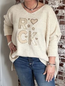 Hovedbilde Genser strikket oversized Beige